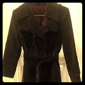 Vintage Saks Fifth Ave  Drizzle  Velvet rain coat